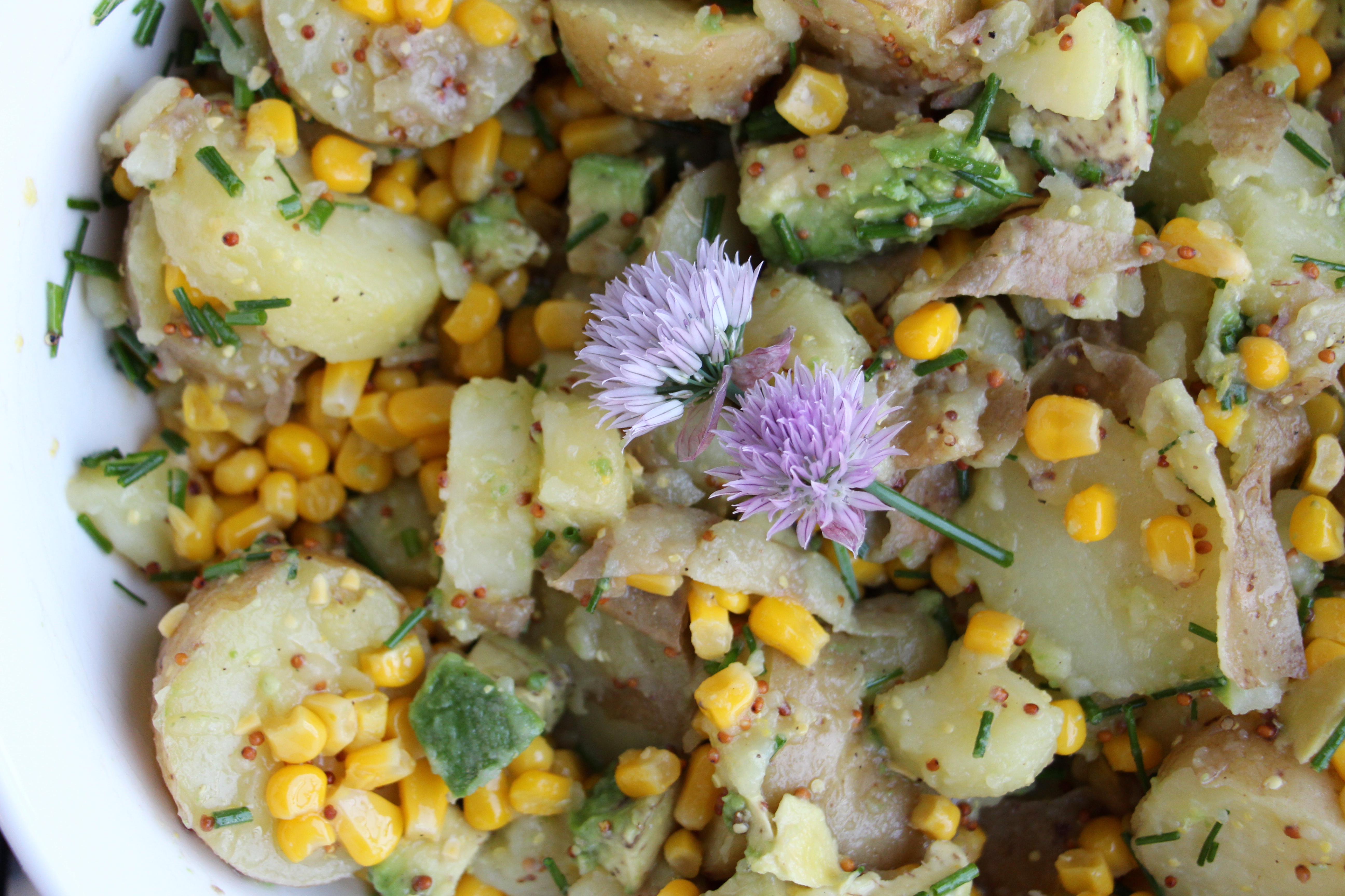 corn and chive potato salad