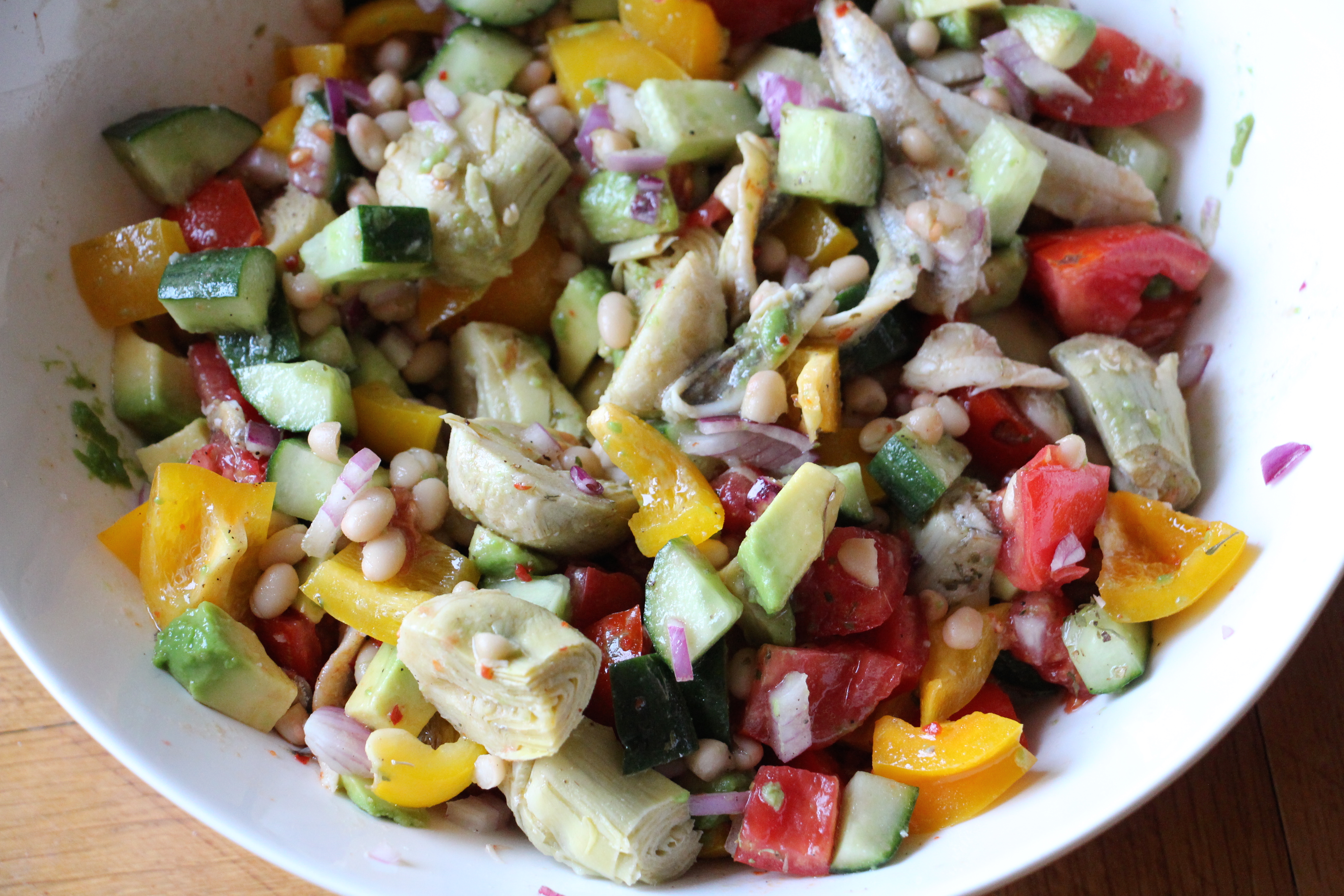 summer chopped vegetable salad