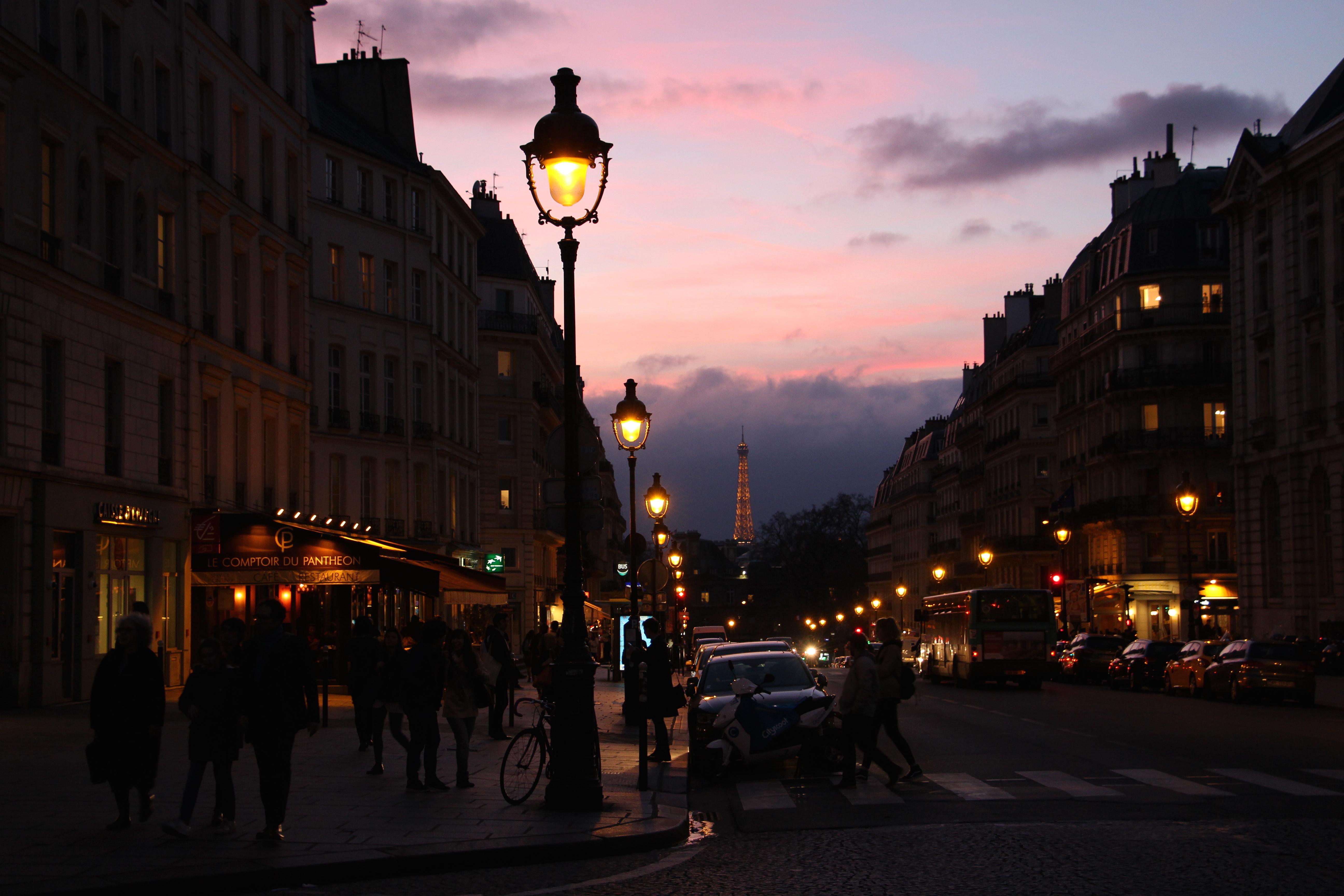 sunset in paris